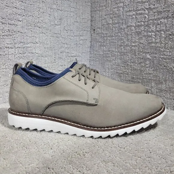 Johnston &amp; Murphy Duncan Men's Size 12M Gray Suede Lace up Dress Shoes 59-10829