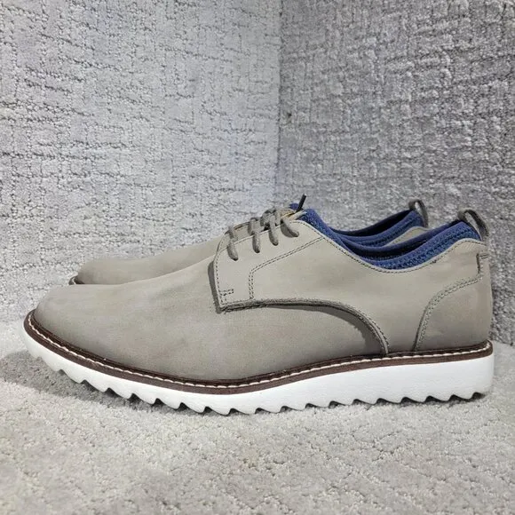 Johnston &amp; Murphy Duncan Men's Size 12M Gray Suede Lace up Dress Shoes 59-10829