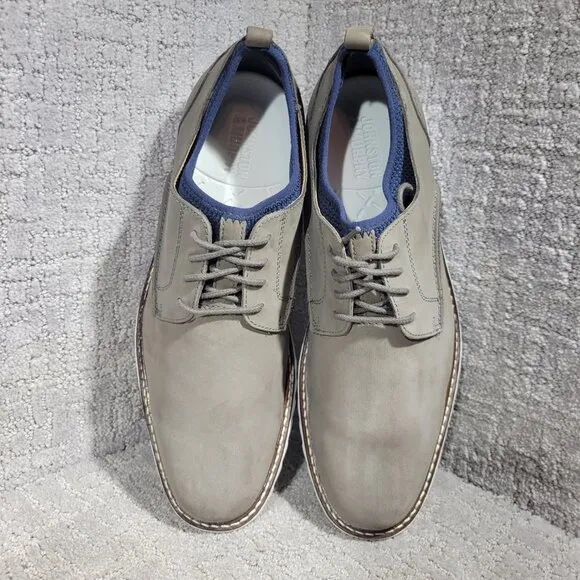 Johnston &amp; Murphy Duncan Men's Size 12M Gray Suede Lace up Dress Shoes 59-10829