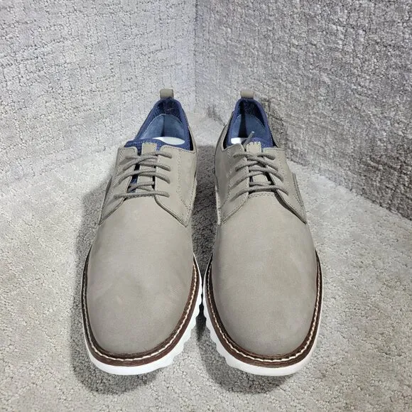 Johnston &amp; Murphy Duncan Men's Size 12M Gray Suede Lace up Dress Shoes 59-10829