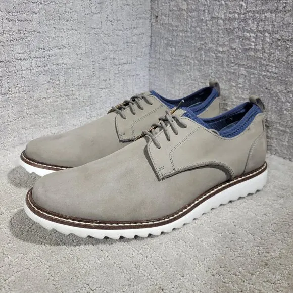 Johnston &amp; Murphy Duncan Men's Size 12M Gray Suede Lace up Dress Shoes 59-10829