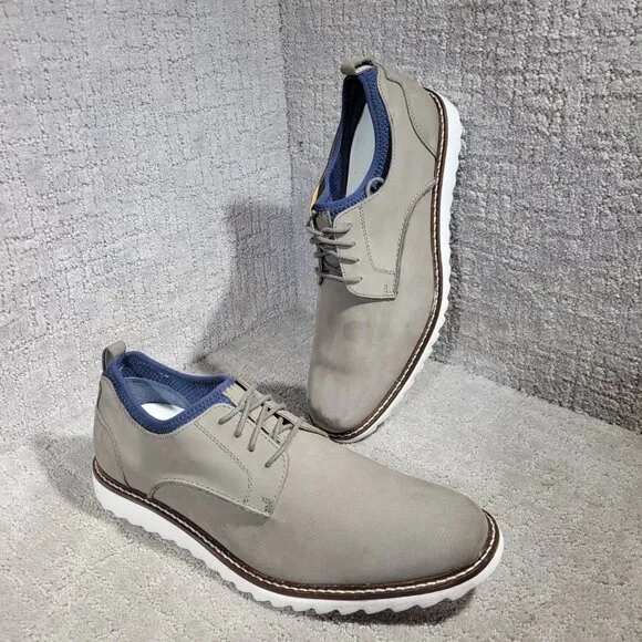 Johnston &amp; Murphy Duncan Men's Size 12M Gray Suede Lace up Dress Shoes 59-10829