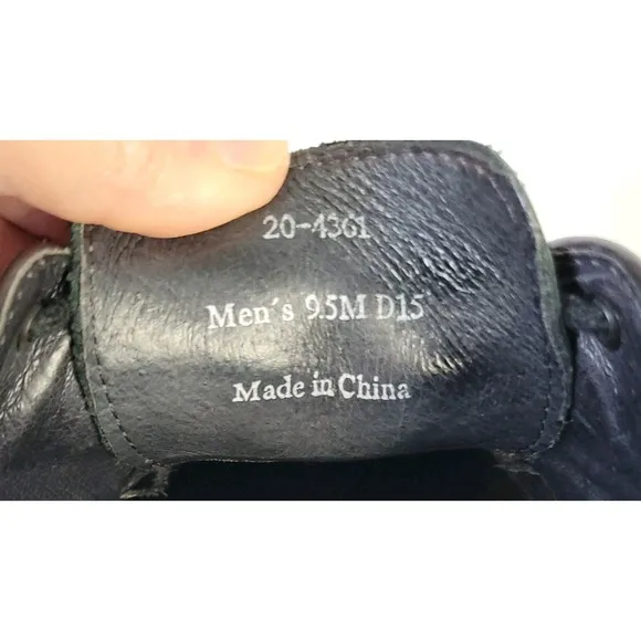Johnston &amp; Murphy J&amp;M 1850 Black Wingtip 20-4361 Lug Soles Mens Size 9.5M