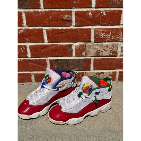 Jordan 6 Rings Multi Color Basketball Shoes Sneakers CW7004-100 Size 5.5Y