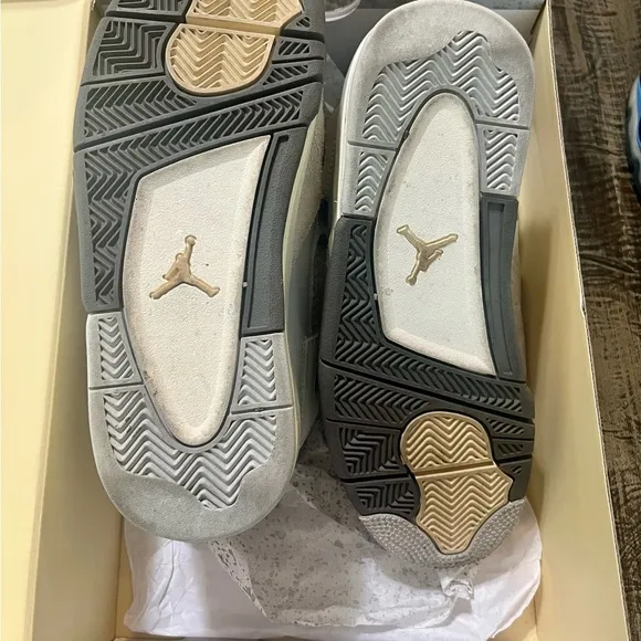 Jordan Gray Sneakers with Mesh and Leather Overlays