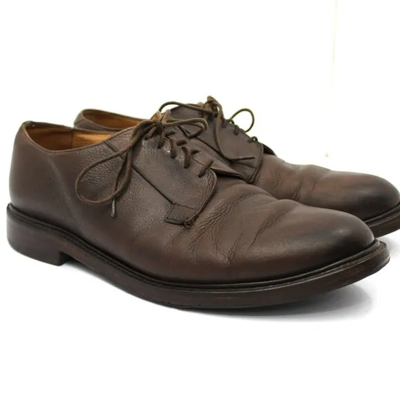 Joseph Cheaney Leather Brown Oxford Dress Shoes Bench Made England Size 10