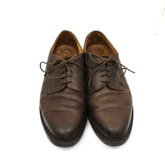 Joseph Cheaney Leather Brown Oxford Dress Shoes Bench Made England Size 10