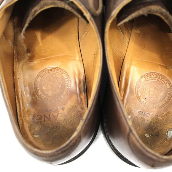 Joseph Cheaney Leather Brown Oxford Dress Shoes Bench Made England Size 10