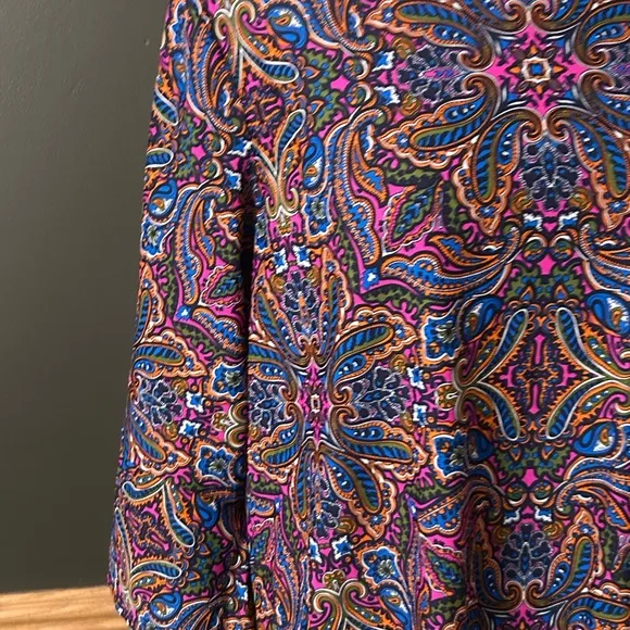 Jude Connally Paisley Sheath Dress Stretch Multicolor Size Large
