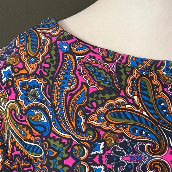 Jude Connally Paisley Sheath Dress Stretch Multicolor Size Large
