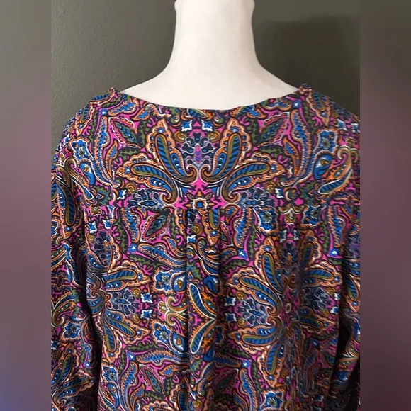 Jude Connally Paisley Sheath Dress Stretch Multicolor Size Large