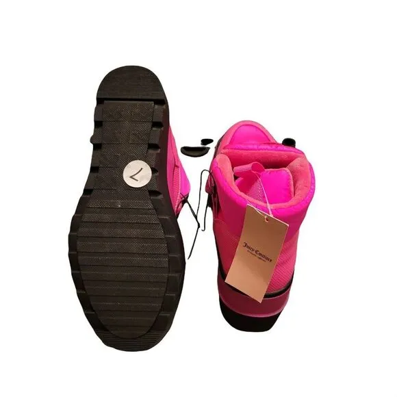 Juicy Couture Womens Boots  Pink 7 Veronica Puffer Snow Boots New