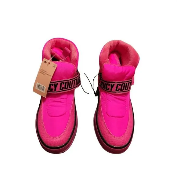 Juicy Couture Womens Boots  Pink 7 Veronica Puffer Snow Boots New