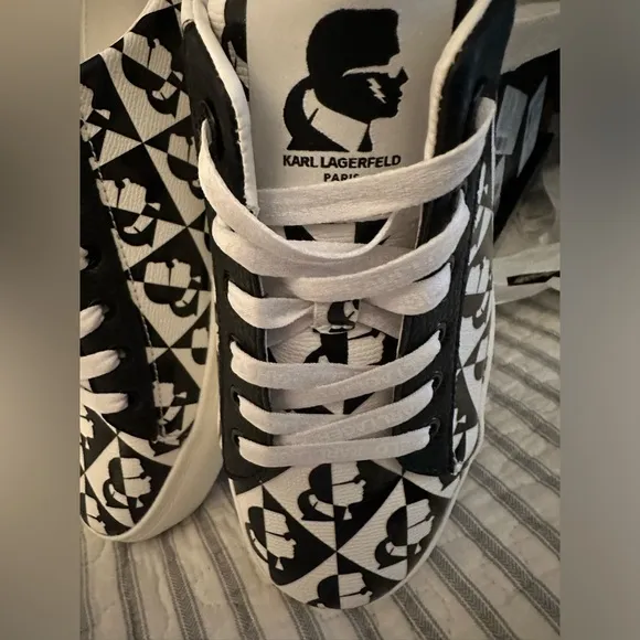 Karl Lagerfeld Cate Diamond Lace Up Sneakers