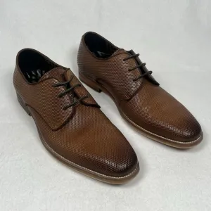 Karl Lagerfeld Paris Derby Lace-Up Leather Dress Shoes in Cognac Size 8.5 (US)‎