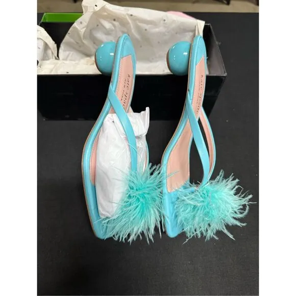 Kate Spade Bahama Glacier Blue Nappa Sandals 8