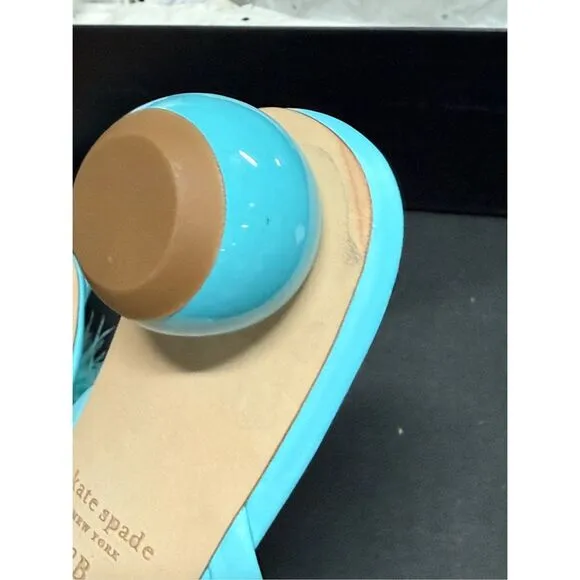 Kate Spade Bahama Glacier Blue Nappa Sandals 8