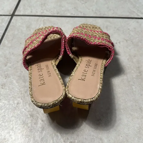 Kate Spade Citrus Slide Sandals In Natural / Crush Watermelon