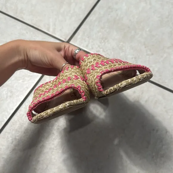 Kate Spade Citrus Slide Sandals In Natural / Crush Watermelon