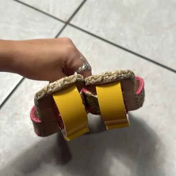 Kate Spade Citrus Slide Sandals In Natural / Crush Watermelon