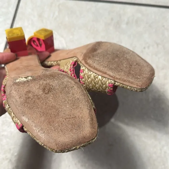 Kate Spade Citrus Slide Sandals In Natural / Crush Watermelon