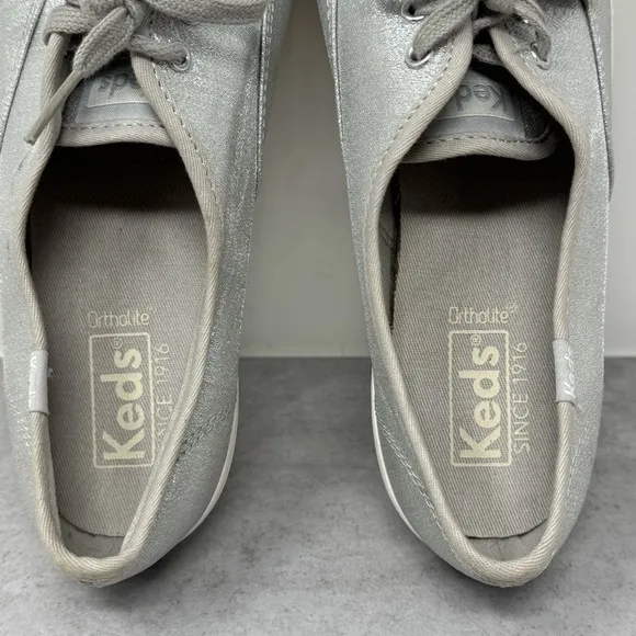 Keds Champion Lurex Silver Size 8 WF57228 Women’s