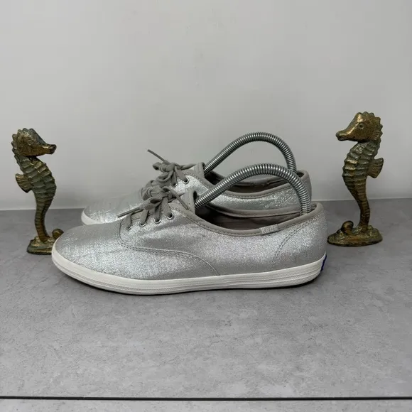 Keds Champion Lurex Silver Size 8 WF57228 Women’s