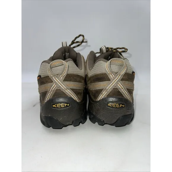 KEEN Boots Mens Sz 13 Voyageur Brown Leather Hiking Lace Up 1002570