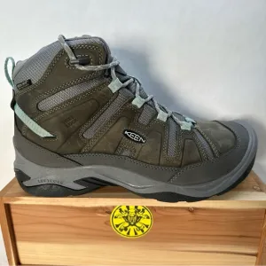 KEEN Circadia Mid Height Waterproof Hiking Boots Steel Grey/Blue Women size 10