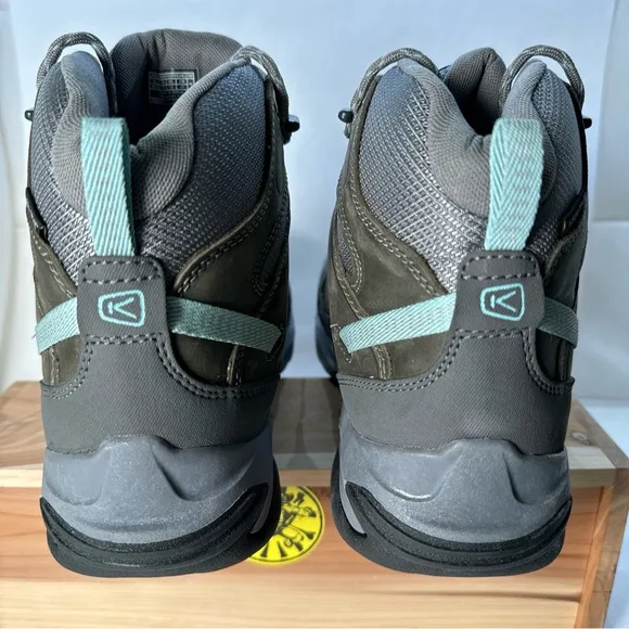 KEEN Circadia Mid Height Waterproof Hiking Boots Steel Grey/Blue Women size 10