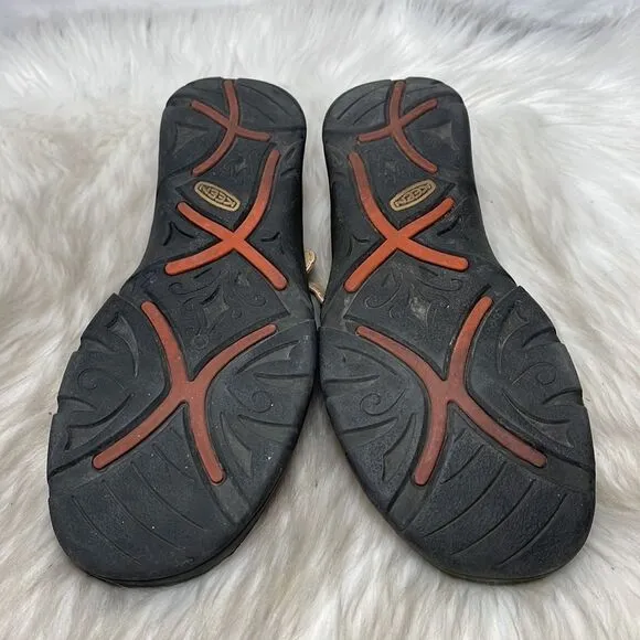 Keen Tan Leather Mary Jane Walking Shoes Sz 7.5