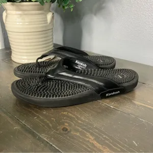 Kenkoh Spirit V Black Sandals Orthotic Massage Flip Flops Women’s 10 US/Men’s 9
