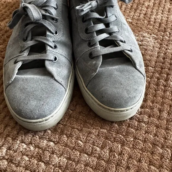 Kenneth Cole Sz 11 Mens Gray Suede Shoes Dress Sneakers Modern Discontinued SALE