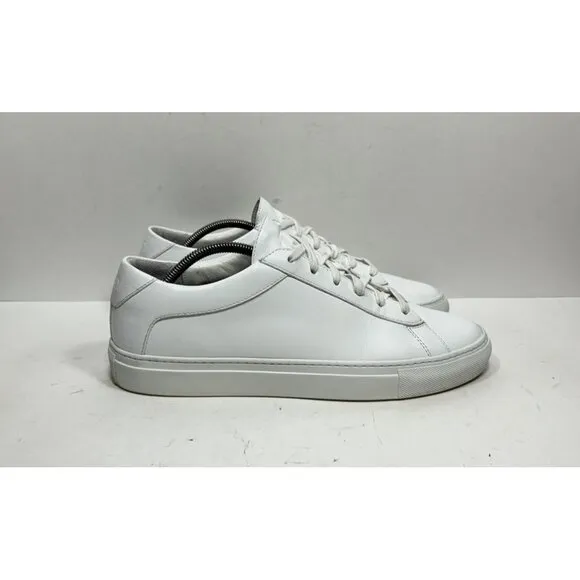 KOIO Capri Low Top Sneaker White Leather Lace Up Casual Mens Size 11 / 44 Shoes
