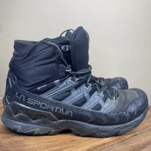 La Sportiva Ultra Raptor II Mid GTX Mens Black Size 10 Wide Goretex Hiking Boots