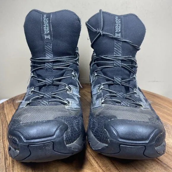 La Sportiva Ultra Raptor II Mid GTX Mens Black Size 10 Wide Goretex Hiking Boots