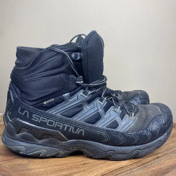 La Sportiva Ultra Raptor II Mid GTX Mens Black Size 10 Wide Goretex Hiking Boots