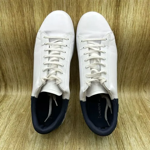 Lacoste Carnaby Evo Sneakers Men's Size 12‎ White Leather Shoes Casual Low Top