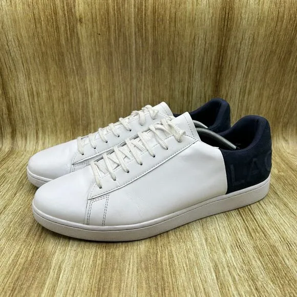 Lacoste Carnaby Evo Sneakers Men's Size 12‎ White Leather Shoes Casual Low Top