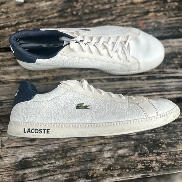 Lacoste Men's Graduate LCR Sneaker Leather Fashion Casual Shoes Size 13