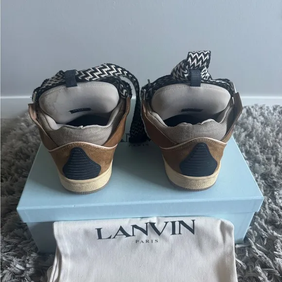 Lanvin Curb Sneakers (Brown/Caramel) Sz 41