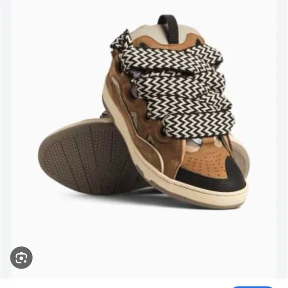 Lanvin Curb Sneakers (Brown/Caramel) Sz 41