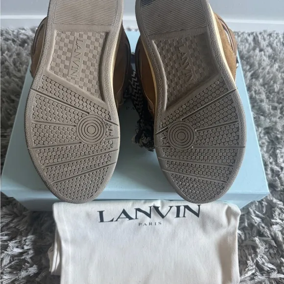 Lanvin Curb Sneakers (Brown/Caramel) Sz 41