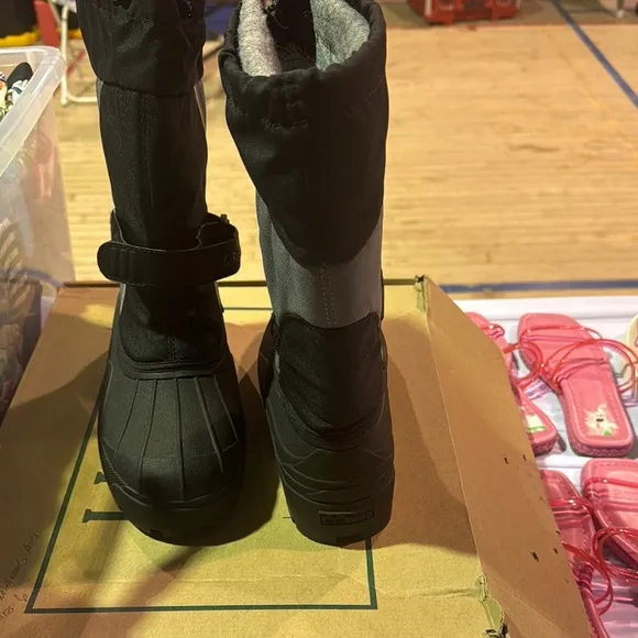 L.L. Bean Black Rain &amp; Snow Northwiods Boots with Waterproof Design size 6