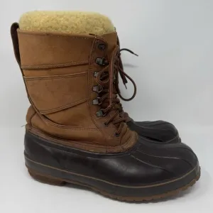 LL BEAN Men's 10 SHERLING Lined Vintage Snow Duck Boots