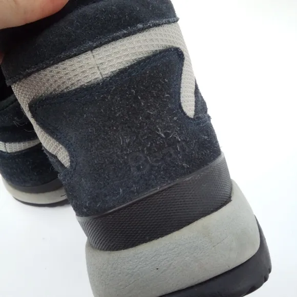 L.L. Bean Snow Boots Suede Leather Navy Blue Gray 6 M Skiing Slopes Vacation