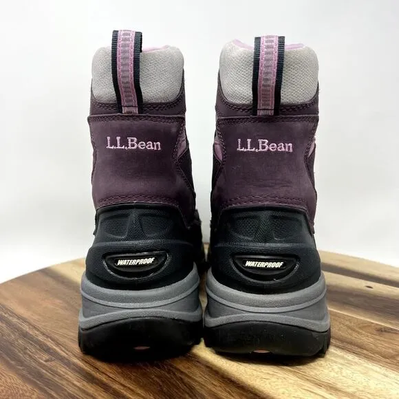 LL Bean Purple Women's 11 Waterproof Boots Thinsulate Snow Winter