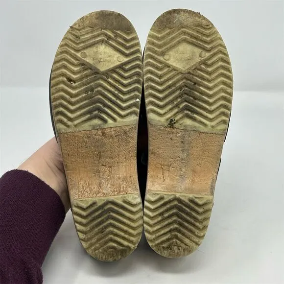 Lotta from Stockholm Black Leather Slingback Sandal Clogs Size 36 Casual Retro
