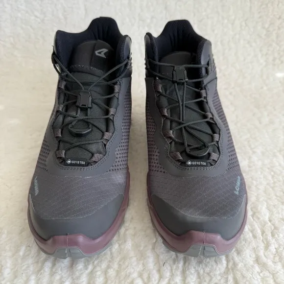Lowa Women's Merger Gore -Tex Rose/Black Mid Hiking Boots, Waterproof, US 8