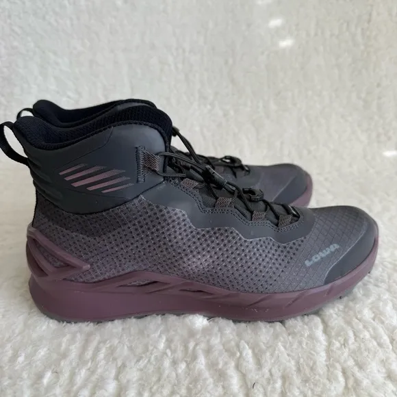 Lowa Women's Merger Gore -Tex Rose/Black Mid Hiking Boots, Waterproof, US 8